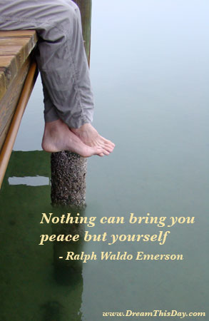 Quotes  Pictures  on Ralph Waldo Emerson  Nothing Can Bring You Peace But Yourself